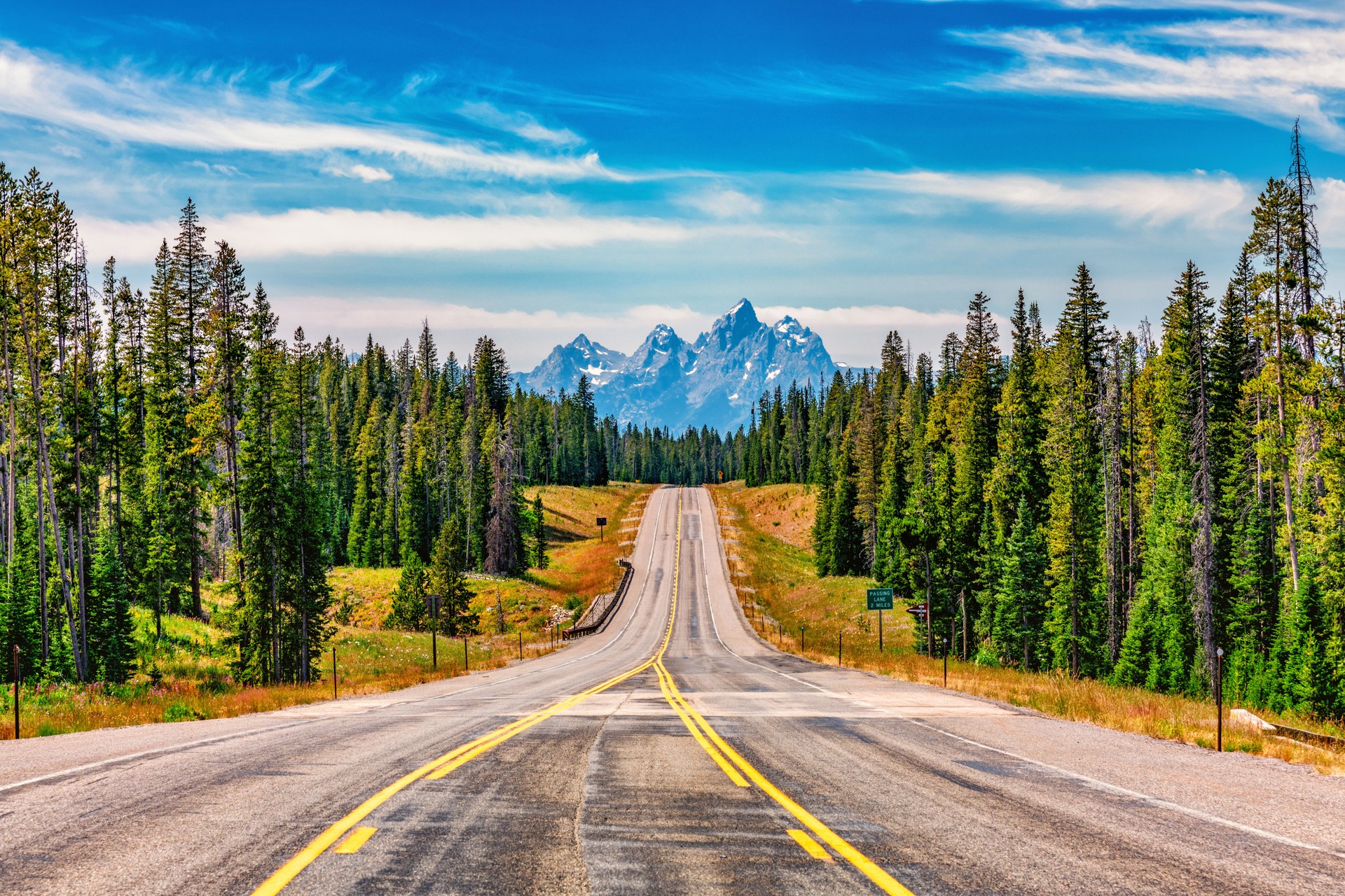 Road into the Tetons